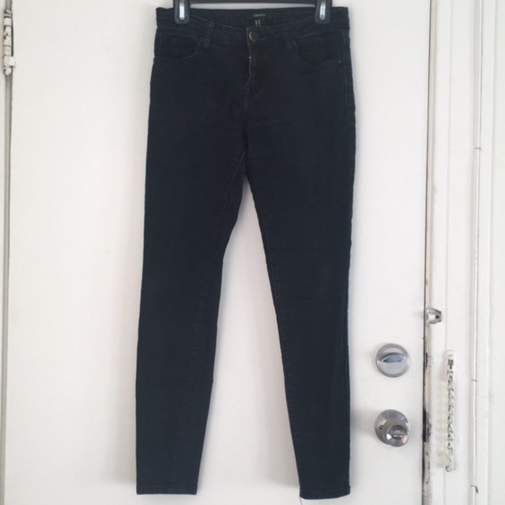 black denim skinny jeans mid rise size 26